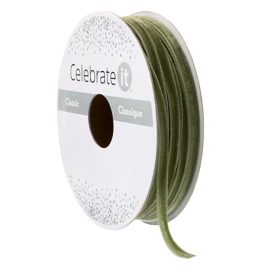 1/8" x 10yd. Velvet Ribbon by Celebrate It™ Classic